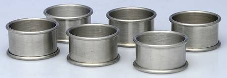 Pewter Hollowware Napkin Ring - Set of 6