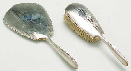 Sterling Hollowware 2 Pc Vanity Set (Hair Brush and Mirror)