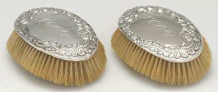 Sterling Hollowware Military Brush (Set of 2)