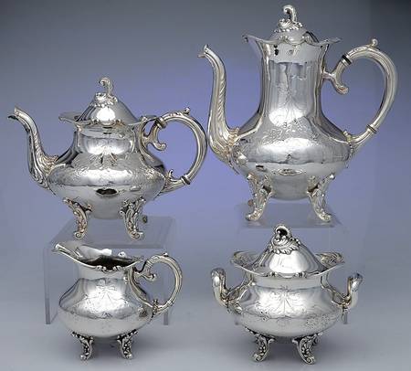 Silverplate Hollowware (4 Piece) Silverplate Tea Set