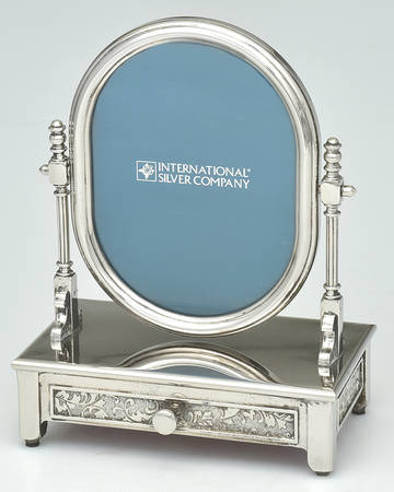 Silverplate Hollowware Jewelry Box with Mirror