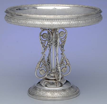 Silverplate Hollowware Silverplate Fruit Stand Centerpiece
