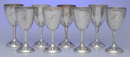 INS677 (Silverplate, Hollowware) (Set of 8) Wine Goblet