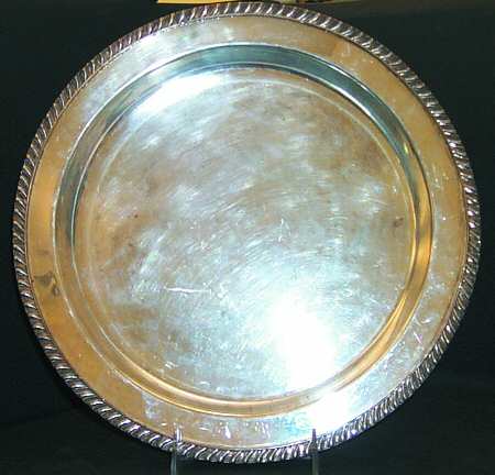 Silverplate Hollowware Round Silverplate Tray
