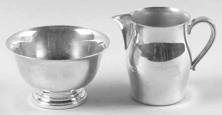 Silverplate Hollowware Plated Mini Creamer and Open Sugar