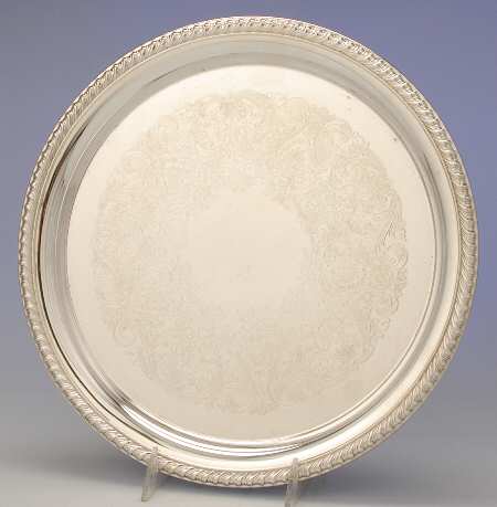 Silverplate Hollowware 12" Round Tray