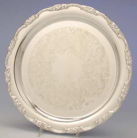 Silverplate Hollowware 13" Round Tray