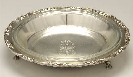 Silverplate Hollowware Footed Pie Plate