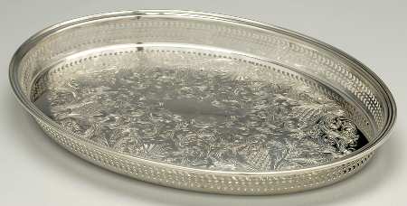 Silverplate Hollowware Silverplate Gallery Tray