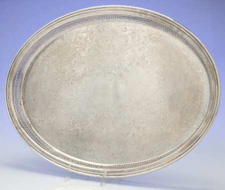 Silverplate Hollowware 21" Gallery Tray