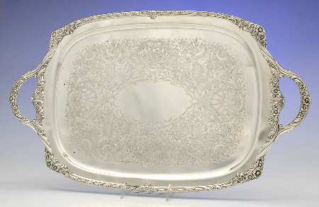 Silverplate Hollowware Small Silverplate Waiter Tray