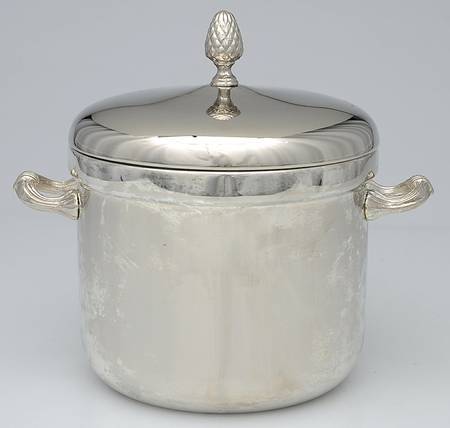 Silverplate Hollowware Ice Bucket & Lid