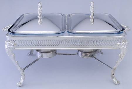 Silverplate Hollowware 3 Part Buffet Server with Cover
