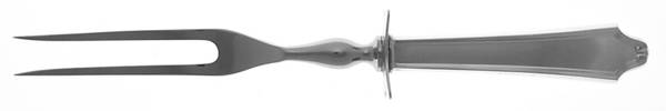 Minuet (Sterling, 1925, No Monograms) Small Steak Carving Fork with Stainless Prongs