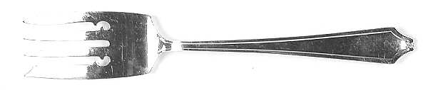 Minuet (Sterling, 1925, No Monograms) Small Solid Cold Meat Serving Fork by International Silver