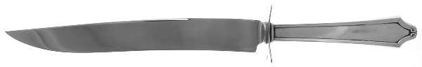 Minuet (Sterling, 1925, No Monograms) Large Carving/Roast Knife StnlBl w/Sterling Guard