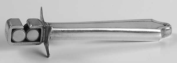 Minuet (Sterling, 1925, No Monograms) Knife Sharpener w/Sterling Guard/Wheel by International Silver