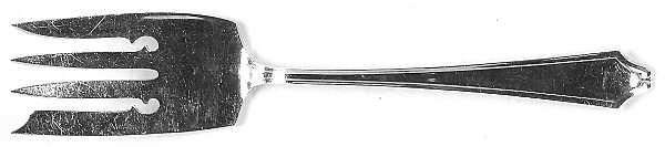 Minuet (Sterling, 1925, No Monograms) Medium Solid Cold Meat Serving Fork by International Silver