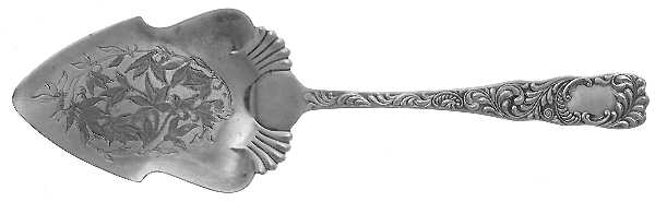 Monarch (Silverplate, 1889, No Monograms) Large Solid Bright Cut Pie Knife