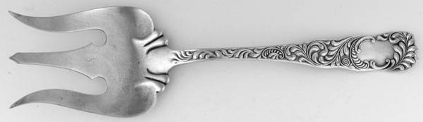 Monarch (Silverplate, 1889, No Monograms) Medium Solid Cold Meat Serving Fork