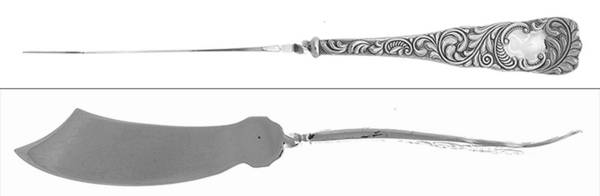 Monarch (Silverplate, 1889, No Monograms) Flat Twisted Handle Master Butter Knife