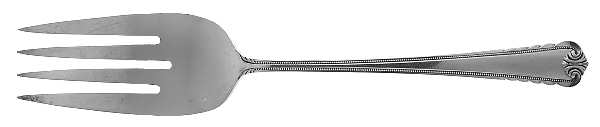 Moonbeam (Sterling, 1948) Large Solid Cold Meat Serving Fork