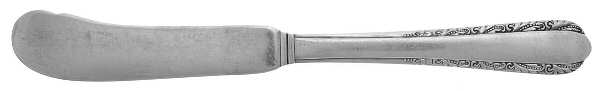 Moonglow (Sterling, 1938, No Monograms) Flat Handle Butter Spreader by International Silver