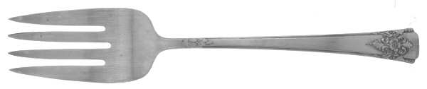 Mountain Rose (Silverplate, 1954) Medium Solid Cold Meat Serving Fork