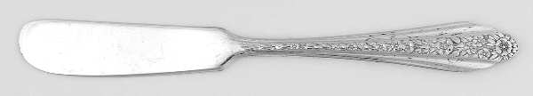 Modern Rose (Silverplate, 1949) Flat Handle Butter Spreader