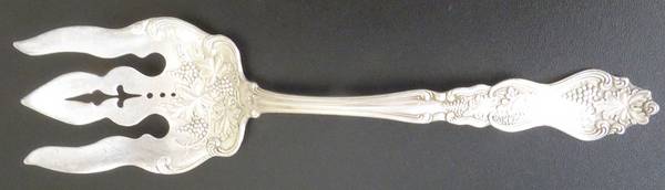 Moselle (Silverplate, 1906) Fork-Salad Serving/Pearl Handle,Silverplated Prong