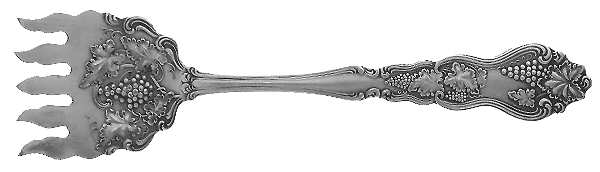 Moselle (Silverplate, 1906) Large Solid Tined Sardine Serving Fork