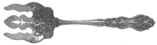 Moselle (Silverplate, 1906) Solid Salad Serving Fork