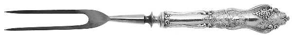 Moselle (Silverplate, 1906) Individual 2-Prong Stainless Bird Fork