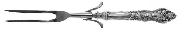 Moselle (Silverplate, 1906) Stainless-Prong Game Carving Fork