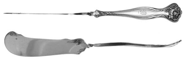 Mystic (Silverplate, 1903) Flat Twisted Handle Master Butter Knife
