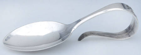 Napoleon (Sterling, 1910, No Monograms) Curved Handle Baby Spoon