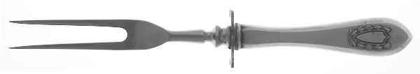 Napoleon (Sterling, 1910, No Monograms) Small Steak Carving Fork with Stainless Prongs