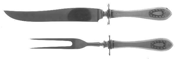 Napoleon (Sterling, 1910, No Monograms) Small Stainless Blade 2-Piece Steak Carving Set