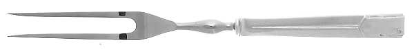 Napoleon (Silverplate, 1929) Small Steak Carving Fork with Stainless Prongs