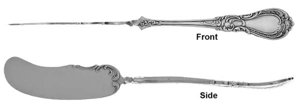 Navarre (Silverplate, 1890) Flat Handle Master Butter Knife