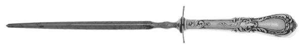 Navarre (Silverplate, 1890) Small Steel Rod Sharpener Knife