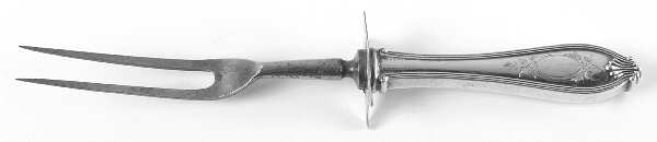 New Marathon (Sterling, 1912) Large Stainless-Prong Roast Carving Fork