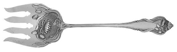 Nenuphar (Silverplate, 1905) Solid Salad Serving Fork