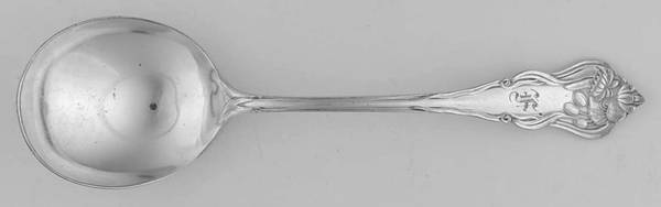 Nenuphar (Silverplate, 1905) Monogram Round Bowl Soup Spoon (Gumbo)