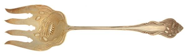 Nenuphar (Silverplate, 1905) Solid Salad Serving Fork