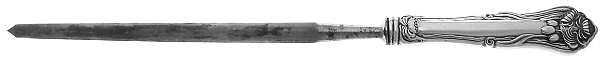 Nenuphar (Silverplate, 1905) Large Roast Steel Rod Knife Sharpener