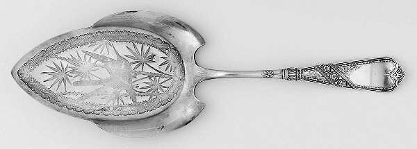 Newport (Silverplate, 1879) Large Solid Bright Cut Pie Knife