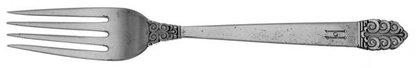 Northern Lights (Sterling, 1946, Glossy) Monogram Fork