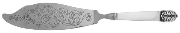 Northern Lights (Sterling, 1946, Glossy) Fish Serving Knife with Stainless Blade HC