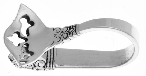 Northern Lights (Sterling, 1946, Glossy) Napkin Clip Pierced Large HC
